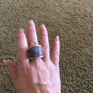 Large Statement Piece Fluorite Ring Size 10.5